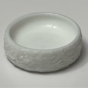 AVON 1960s Small Round Milk Glass Dish